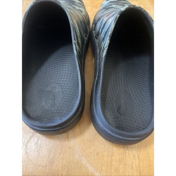 OOFOS Clogs Shoes OOCLOOG Limited Green Camo Recovery Mens 10 Womens 12 Slip On - Picture 5 of 11